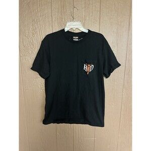 Vintage Harley Davidson Mid American Black Men's T-Shirt Size Large Biker Riding